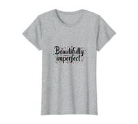 Beautifully Imperfect Self Love Quote T-Shirt, Women, Heather Grey, 3XL