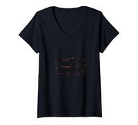 Beautifully Imperfect Self Love Quote V-Neck T-Shirt, Women, Black, M