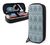 Beautifully Pouch Holder Box William Morris Bluebell Columbine Pen Pouch Bag Portable Pencil Bag for Office, Teens, Stationery Organizer, 20X9X4Cm