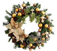 Beautifully Seasonal Fall Wreath,with Sign,Balls,Pinecone Ideal Fall Decorations Wreath Full Handcrafted Lifelike Christmas Wreaths Diverse