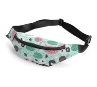 Beautifully Swans Printed Crossbody Fanny Pack Fashion Waist Bag with Adjustable Strap for Men Women