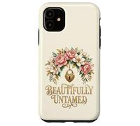 Beautifully Untamed Floral Heart Lock Peony Magnolia Case for iPhone 11