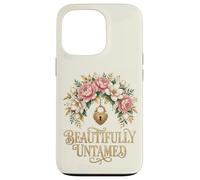 Beautifully Untamed Floral Heart Lock Peony Magnolia Case for iPhone 13 Pro