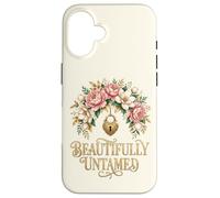 Beautifully Untamed Floral Heart Lock Peony Magnolia Case for iPhone 16