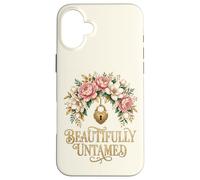 Beautifully Untamed Floral Heart Lock Peony Magnolia Case for iPhone 16 Plus
