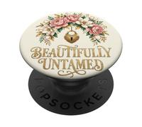 Beautifully Untamed Floral Heart Lock Peony Magnolia PopSockets Adhesive PopGrip