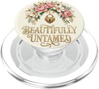 Beautifully Untamed Floral Heart Lock Peony Magnolia PopSockets PopGrip for MagSafe