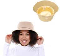 Beautifully Warm Satin-Lined Cotton Bucket Hat: Stylish Sun Protection Satin Lined Bucket Hat for Women Outdoor Adventures, Brown, One Size