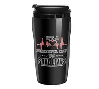 Beautifuls Day to Save Lives Coffee Cup Travel Mug with Leakproof Lid Double Wall Tumbler Water Bottle 250ml