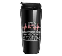 Beautifuls Day to Save Lives Coffee Cup Travel Mug with Leakproof Lid Double Wall Tumbler Water Bottle 350ml