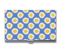 Beautifuly Sunflowers Business Card Wallet Credit Card Holder Metal Square Small Pocket Purse