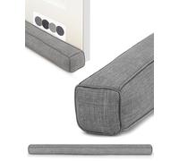 Beautissu 2x Draft Excluder for Doors Cushion 80cm - Energy Efficient Door Draft Stopper Blocker - Weighted Draught Excluder Cushion for Bottom of Door & Windows - Grey - Levante