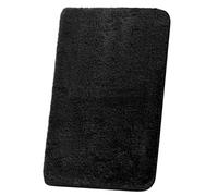 Beautissu Bath Mat Non Slip Shaggy High Pile Microfibre Floor | 80x50cm black soft shower for Bathtub and Toilette suitable for Heating Rug washable bathroom anti BeauMare FL