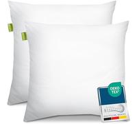 Beautissu Bed Pillow 80x80cm Set of 2 BeauNuit UK - Soft Sleeping Quilted Cushion 800gr - Washable Pillow with Microfibre Padding - Hypoallergenic Pillow