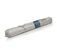 Beautissu Draught Excluder 10x120cm Viento - Large Draft Excluder for Doors Light Grey - Door Sausage Draught Stopper for Window & Door Draft Stopper with 2 Ribbons