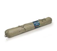 Beautissu Draught Excluder for Doors and Window with 2 Ribbons | 10x120cm Taupe Large Door Sausage Draft Stopper for carry handle Viento