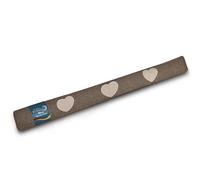 Beautissu Draught Excluder for Doors Heavy Weighted Cushion for Windows | 90cm 1kg brown HR heart door pillow draft wind stopper long sausage mat front roll Tuuli