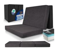 Beautissu Folding Mattress Double Visco Foam Washable Cover Bag