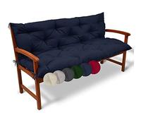 Beautissu Garden Bench Cushion 2 Seater with Backrest Outdoor sofa patio