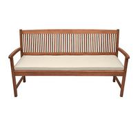 Beautissu Garden Bench Cushion Outdoor Swing Seat Washable with Removable | 180x48x5cm Natural Dirt- & Water-Resistant Furniture Cushions Soft Pad Lounger Cover patio Base BK
