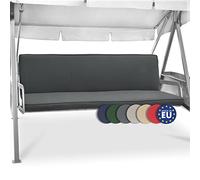 Beautissu Garden Swing Seats 3 Seater 180x50x6 cm Loft HS - Outdoor Canopy Swing Bench Seat Pad Garden Furniture Cushions Hammock Hollywood Anthracite