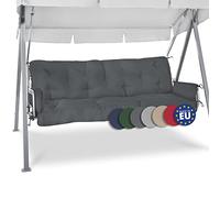 Beautissu Garden Swing Seats 3 Seater 180x50x8 cm Flair HS ? Hammock Canopy Swing Seat Cushions for Outdoor Furniture Patio Garden Bench Cushion ? Grey