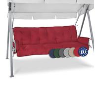 Beautissu Garden Swing Seats 3 Seater 180x50x8 cm Flair HS - Hammock Canopy Swing Seat Cushions for Outdoor Furniture Patio Garden Bench Cushion - Red