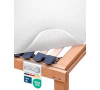 Beautissu King Size Mattress Protector Double Bed 200x200 cm - Slat Mattress Cover Underlay Non-Slip Rubber Backing Support Pad - Beautect