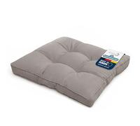 Beautissu Lounge Garden Chair Cushions Water-Repellent Seat Pad thick Patio | 50x50cm 10 Light Grey Outdoor for Chairs Balcony Rattan Recliner Bench dirt-repellent Flair LK