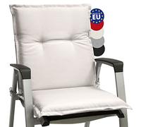 Beautissu Outdoor Garden Chair Cushions with Backs Low 100x50x6 cm - Beige Seat Cushions for Garden Chairs Patio Furniture Recliner Rattan - Soft Foam Core - Base NL