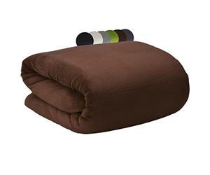 Beautissu Thick Fluffy Fleece Blanket 150x200 cm Aurelia - Soft Luxury Sofa Throw Blanket Armchair Cosy for Autumn Fall Winter Bed Comforter Bedspread Blankets and Throws Brown