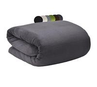 Beautissu Thick Fluffy Fleece Blanket 220x240 cm Aurelia - Soft Luxury Sofa Throw Blanket Armchair Cosy for Autumn Fall Winter Bed Comforter Bedspread Blankets and Throws Anthracite