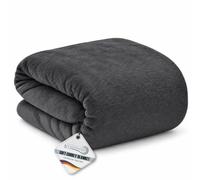 Beautissu Thick Fluffy Fleece Blanket Soft Luxury Sofa Throw for Bed Cosy | 220x240cm anthracite cosy armchair comforter bedspread for autumn fall winter blankets and throws living couch cuddle Aurelia