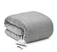 Beautissu Thick Fluffy Fleece Blanket Soft Luxury Sofa Throw for Bed Cosy | 220x240cm light grey cosy armchair comforter bedspread for autumn fall winter blankets and throws living couch cuddle Aurelia