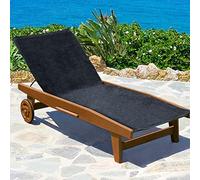 Beautissu XL Sun Lounger Towel 70x200cm Marbella - Soft Universal Terry Cloth Sunbed Beach Towel Holiday Recliner Slipcover - Non-Slip Beach Lounger 100% Cotton Terrycloth Anthracite