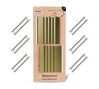 Beautrox Blonde Hair Pins for Women - 72 pieces, 5.5cm Blonde Hair Grips - Sturdy Steel Bobby Pins for all day - Kirby Grips suitable for all Hair lengths & thickness - Accessories women