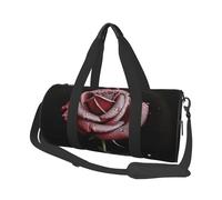 Beauttiful Rose Printed Canvas Travel Duffel Bag - Gym Sports Bag with Large Capacity for Weekend Business Travel