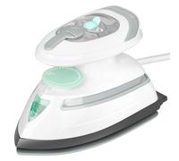 BEAUTURAL Mini Travel Steam Iron for Clothes with Dual Voltage, Temperature Control, Non-Stick Soleplate and Cord Storage, Ideal for Sewing, Quilting and Handcraft