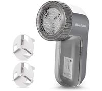 BEAUTURAL Portable Fabric Shaver and Lint Remover with 2-Speeds, Adjustable Shave Height, Dual Protection for Your Clothes, Quickly and Effectively Remove Fluff, Lint, and Bobbles Grey