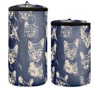 Beauty Abyssinian Cats Navy Blue Shoe Washing Bags Sneaker Washing Machine Bag 2 pcs Mesh Laundry Bags For Shoes Shoe Cleaning Bag, Beauty Abyssinian cats Navy Blue, One Size, Modern
