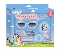 Bluey Beauty Accessory Set | Kids Kit with Glasses, Clips, Headbands and Scrunchies | Complete 17 Piece Hair Set with Bluey Characters