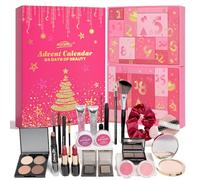 Beauty Advent Calendar, 24 Pcs Christmas Eve Makeup Gift Set, Makeup Tools Countdown Calendar Gift Boxes, Lipstick Eye Shadow Cosmetics Set for Women Girls Teenager, Mom, Girlfriend