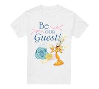 Beauty And The Beast Be Our Guest T-Shirt White Beauty And The Beast White M