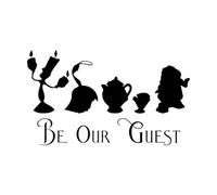 Beauty and The Beast Be Our Guest Wall Decal Be Our Guest Wall Sticker for Restaurant Dining Room Decor Vinyl Decals Extra Large - 61x102cm