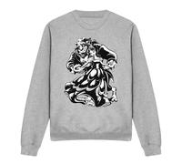 Beauty And The Beast Beast Belle Dance Black White Sweatshirt Light Grey | Size: Small Beauty And The Beast Light Grey S