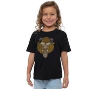 Beauty And The Beast Beast Head Girls T Shirt, Black, 3-4 Years