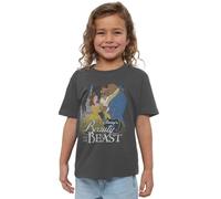 Beauty And The Beast Belle Beast Castle Girls T Shirt, Charcoal, 9-10 Years