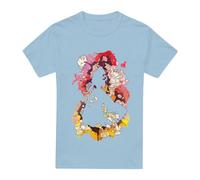 Beauty And The Beast Belle Flower Silhouette T-Shirt Light Blue | Size: Medium Beauty And The Beast Light Blue M