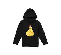 Beauty And The Beast Belle Rose Youth Kids Pull-Over Hoodie, Black Disney Black 9-11 Years