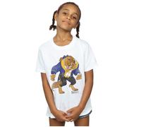 Beauty And The Beast Classic Beast Cotton T-Shirt Disney White 9 Years